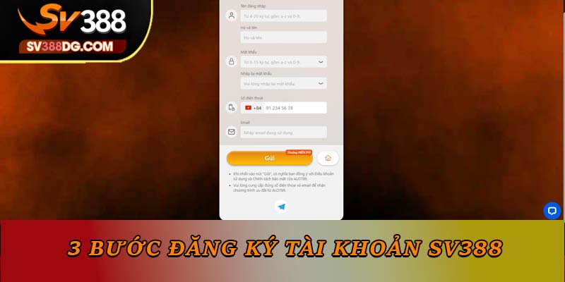 3 bước đăng ký tài khoản SV388 3 bước đăng ký tài khoản SV388